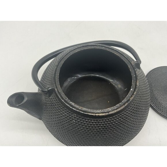 Cast Iron VTG Teapot with Handle & Hobnail Design Japanese Nambu Tekki Tetsubin - Picture 14 of 16